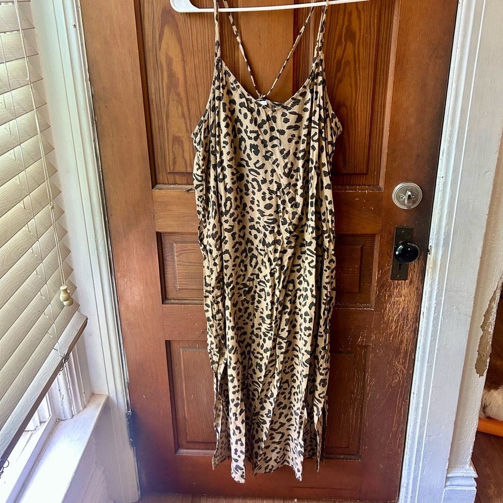Aerie Leopard Print Maxi Dress